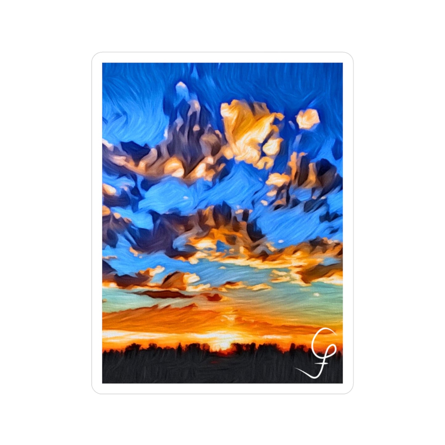 Glowing Clouds Vinyl Sticker