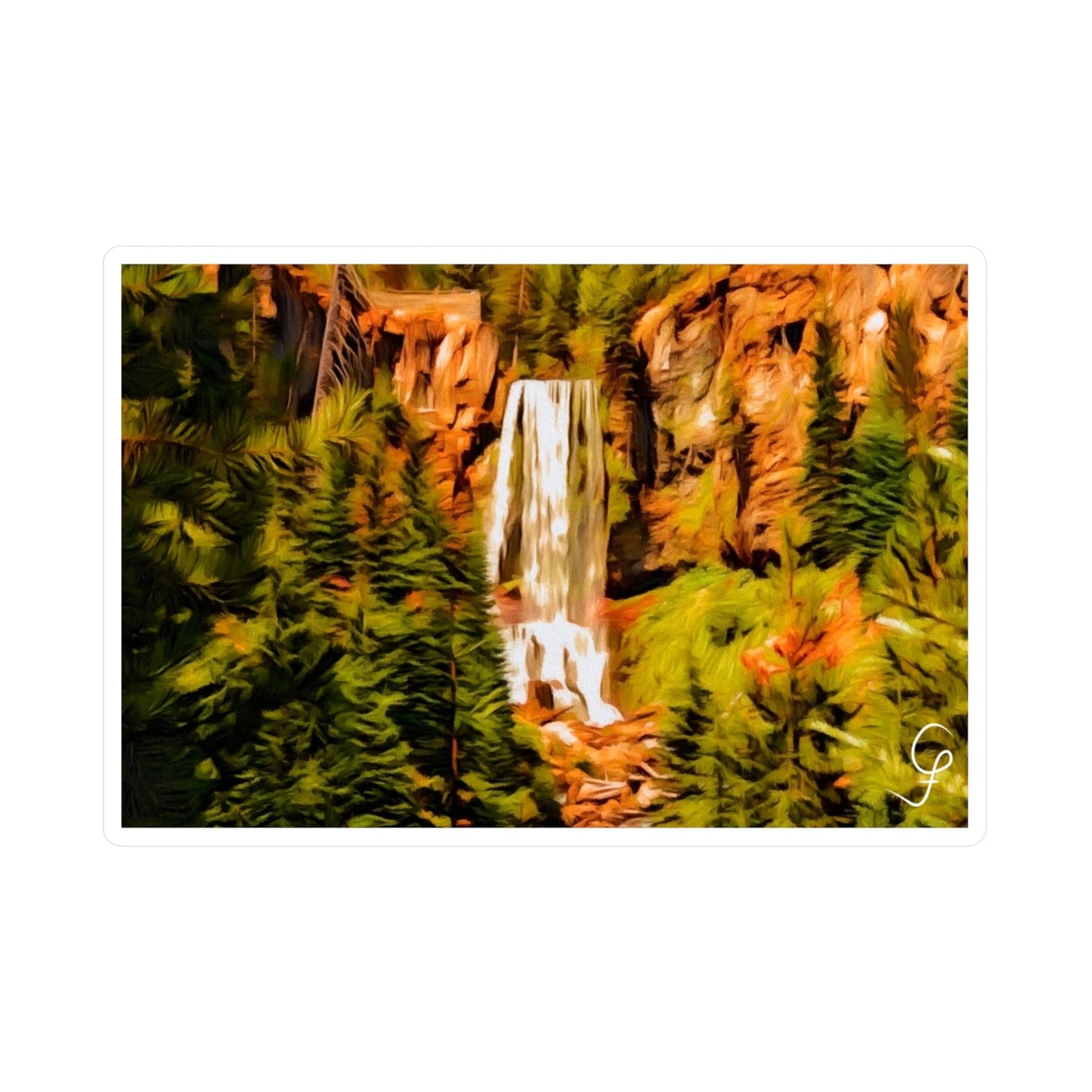 Tumalo Falls Vinyl Sticker